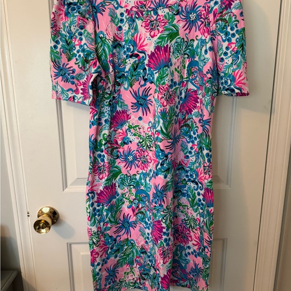 NWT Lilly Pulitzer Harriet Elbow Sleeve Dress Mandevilla Baby Paradise Petals - Picture 1 of 8